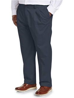 Men's Big & Tall Loose-fit Wrinkle-Resistant Pleated Chino Pant