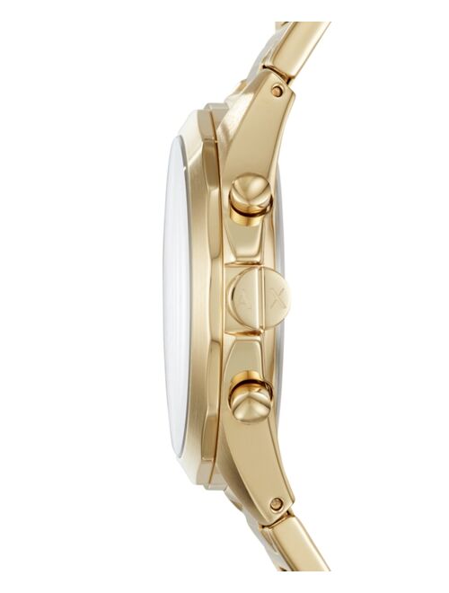 Armani Exchange Men's Gold-Tone Stainless Steel Bracelet Watch 44mm AX2602