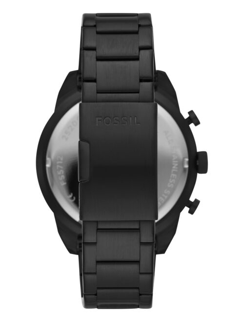 Fossil Men's Chronograph Bronson Black Stainless Steel Bracelet Watch 50mm