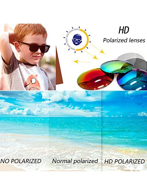 Boys Sunglasses Kids Sunglasses for Kids Polarized Resin Frame Sunglasses Boys By ZIRANYU