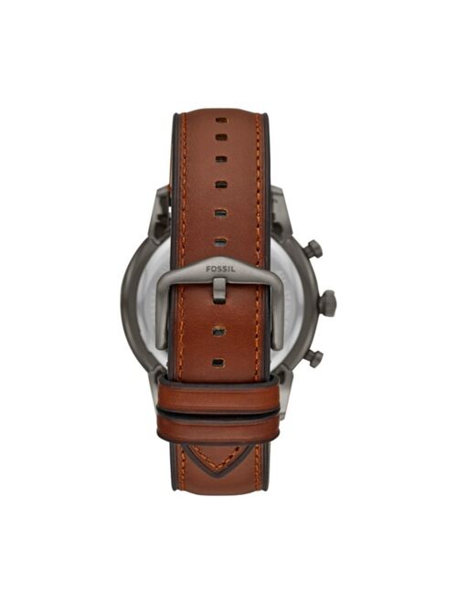 Fossil Men's Townsman Brown Leather Strap Watch 44mm