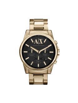 AX Men's Gold-Tone Stainless Steel Bracelet Watch 45mm