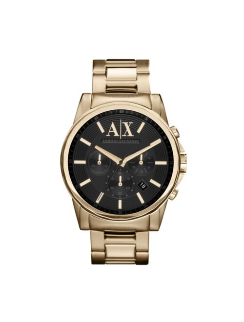 Armani Exchange AX Men's Gold-Tone Stainless Steel Bracelet Watch 45mm