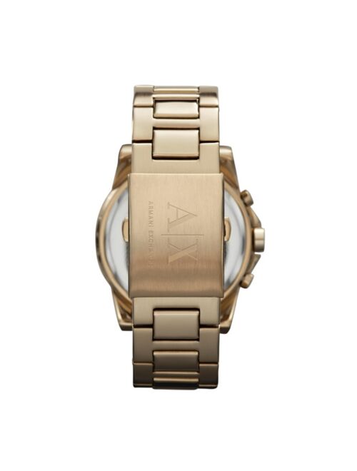 Armani Exchange AX Men's Gold-Tone Stainless Steel Bracelet Watch 45mm