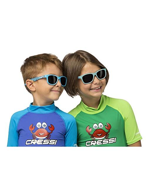 Cressi Kids Cool Sporty Sunglasses Anti-UV Polarized Lenses for 6 years old and up | Kiddo