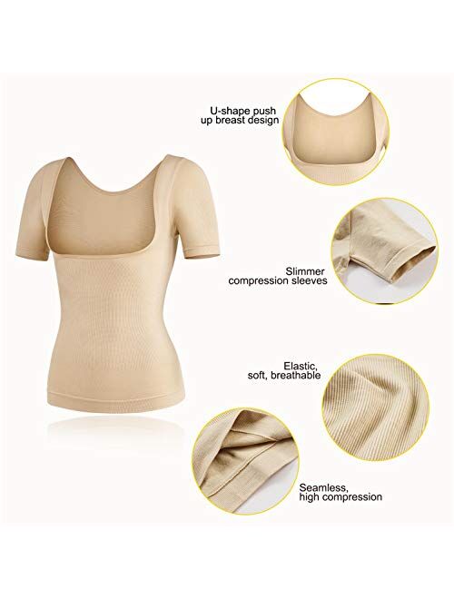 BRABIC Shapewear for Women Tummy Control Basic Compression Tank Tops Waist Cincher Slimming Body Shaper