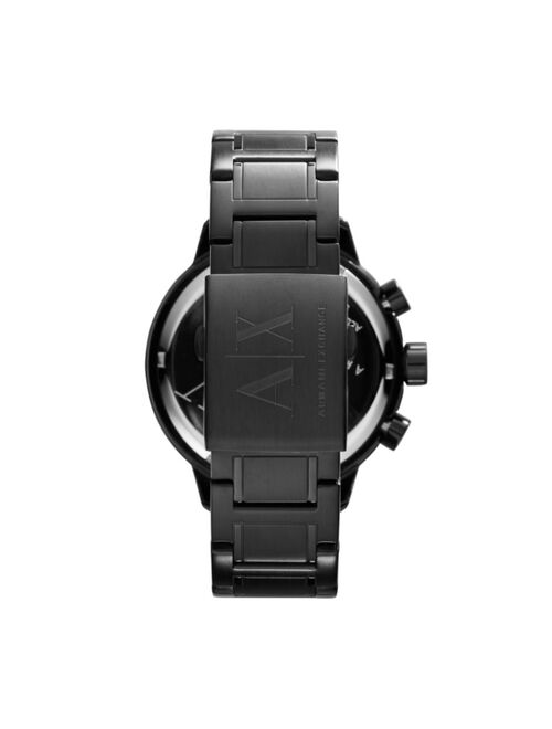 A|X Armani Exchange Men's Chronograph Black Stainless Steel Bracelet Watch 49mm