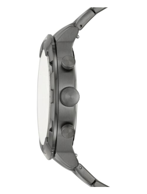 Fossil Men's Chronograph Bronson Smoke Gray Stainless Steel Bracelet Watch 50mm