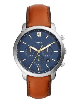Men's Neutra Chronograph Brown Leather Strap Watch 44mm