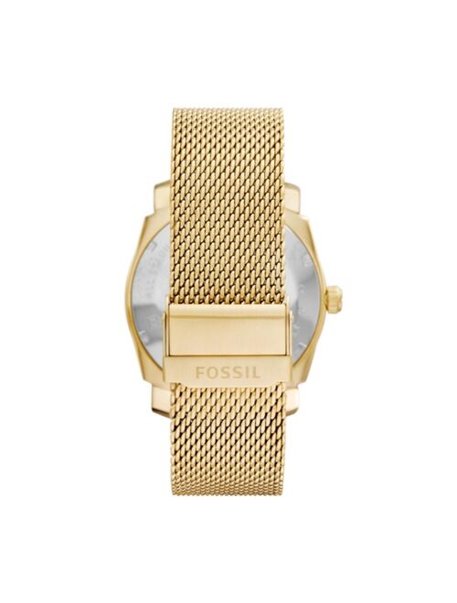 Fossil Men's Machine Gold-Tone mesh Bracelet Watch 42mm