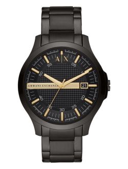 Men's Hampton Black Stainless Steel Bracelet Watch 46mm
