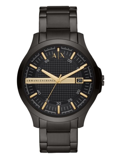 Armani Exchange Men's Hampton Black Stainless Steel Bracelet Watch 46mm