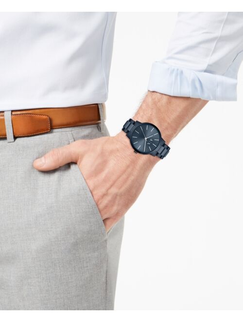 Armani Exchange Men's Cayde Blue Stainless Steel Bracelet Watch 42mm