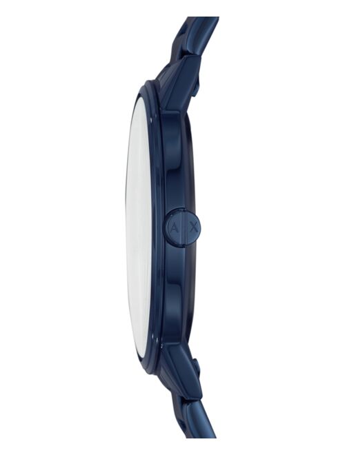 Armani Exchange Men's Cayde Blue Stainless Steel Bracelet Watch 42mm