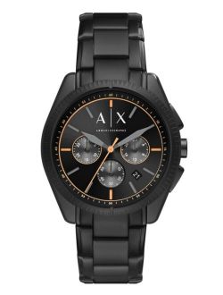 AX Men's Chronograph Black Stainless Steel Bracelet Watch 42mm