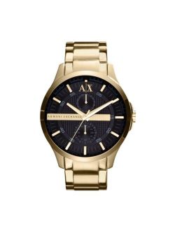 Men's Multi-function Gold Tone Stainless Steel Bracelet Watch 46mm