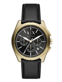 AX Men's Chronograph Black Stainless Steel Bracelet Watch 42mm