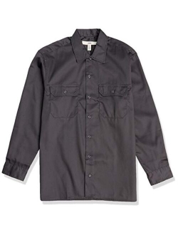 Men's Long-Sleeve Stain and Wrinkle-Resistant Work Shirt