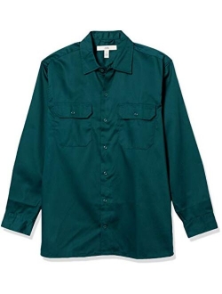 Men's Long-Sleeve Stain and Wrinkle-Resistant Work Shirt