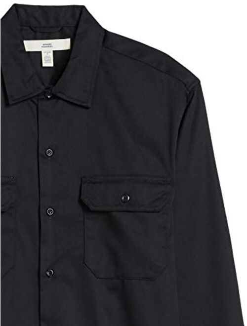 Amazon Essentials Men's Long-Sleeve Stain and Wrinkle-Resistant Work Shirt
