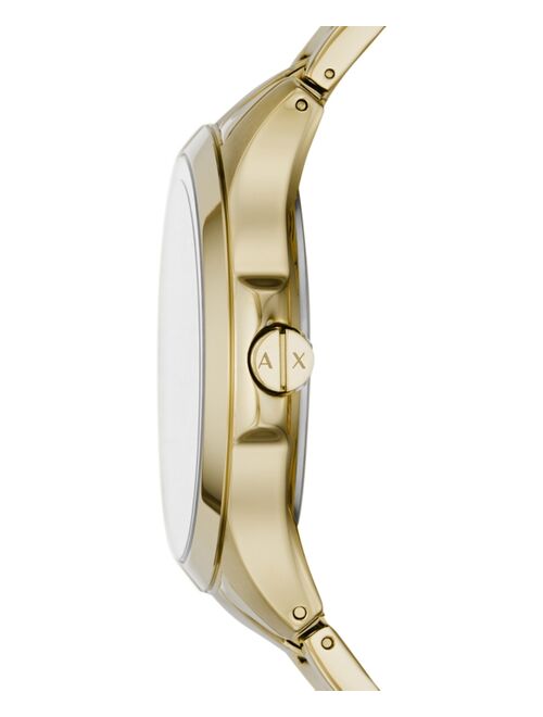 Armani Exchange Men's Hampton Gold-Tone Stainless Steel Bracelet Watch 46mm