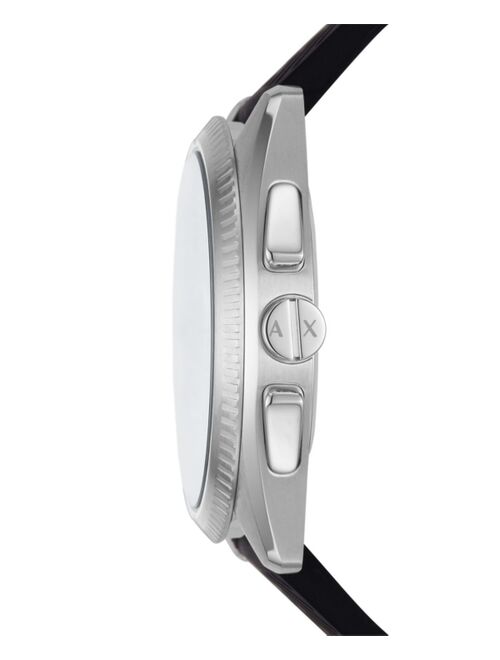 Armani Exchange Men's Chronograph Black Silicone Strap Watch 43mm