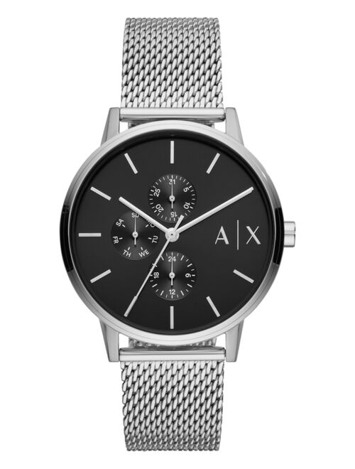 Armani Exchange Men's Cayde Stainless Steel Mesh Bracelet Watch 42mm
