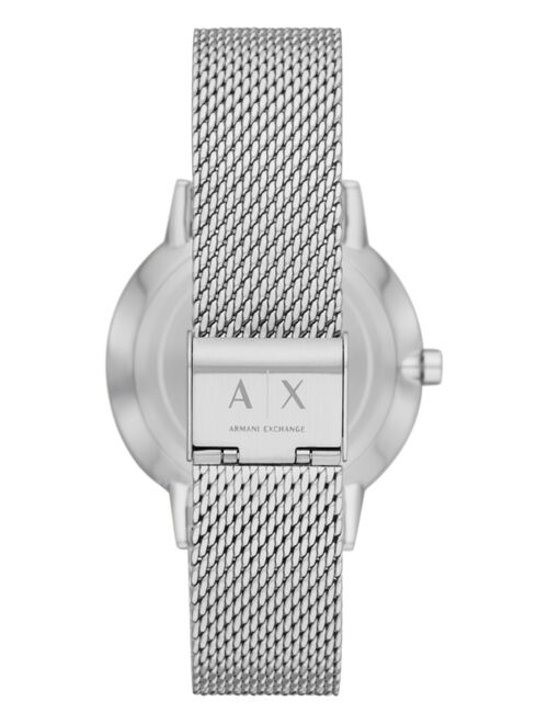 Armani Exchange Men's Cayde Stainless Steel Mesh Bracelet Watch 42mm