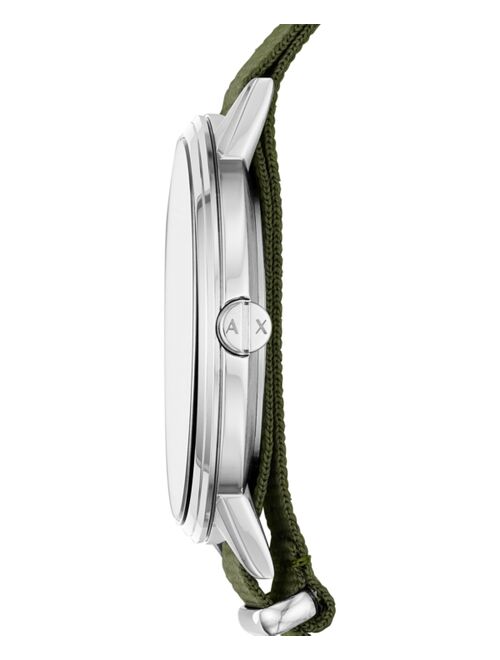 Armani Exchange Men's Cayde Green Nylon Strap Watch 42mm