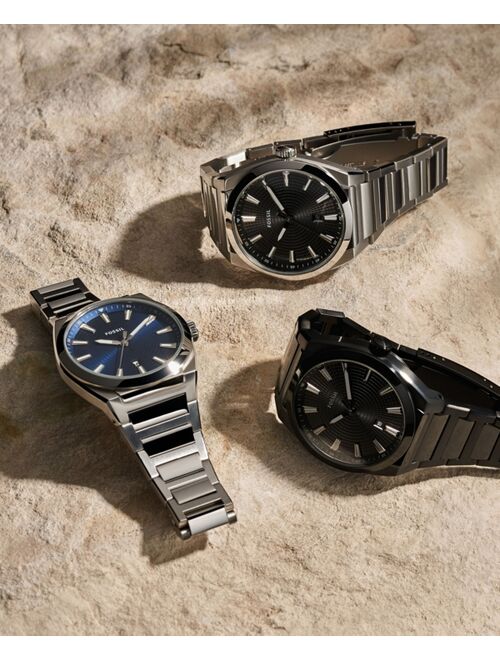 Fossil Men's Everett Silver-Tone Stainless Steel Bracelet Watch 42mm