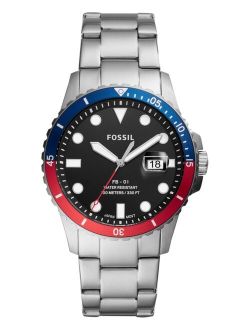 Men's Blue Diver Stainless Steel Bracelet Watch 42mm