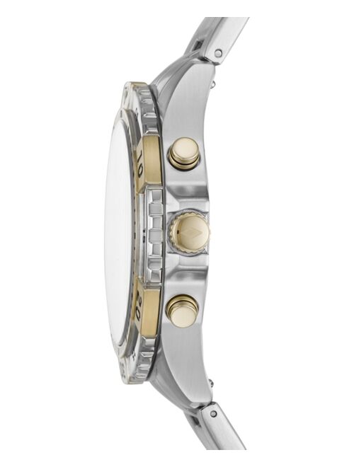 Fossil Men's Chronograph Garrett Two-Tone Stainless Steel Bracelet Watch 44mm