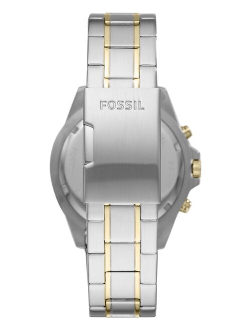 Fossil Men's Chronograph Garrett Two-Tone Stainless Steel Bracelet Watch 44mm