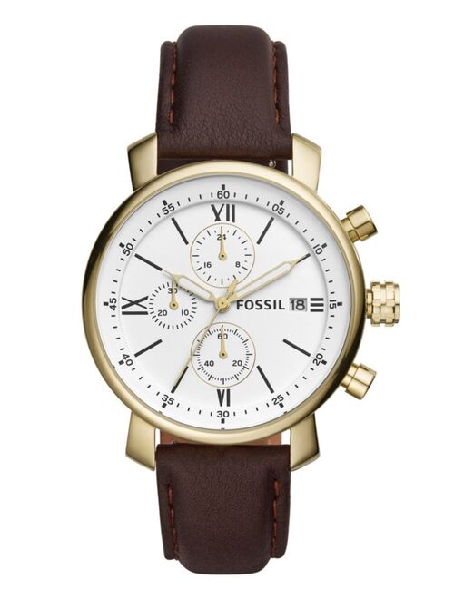 Fossil Men's Rhett Chronograph Brown Stainless Steel Watch 42mm