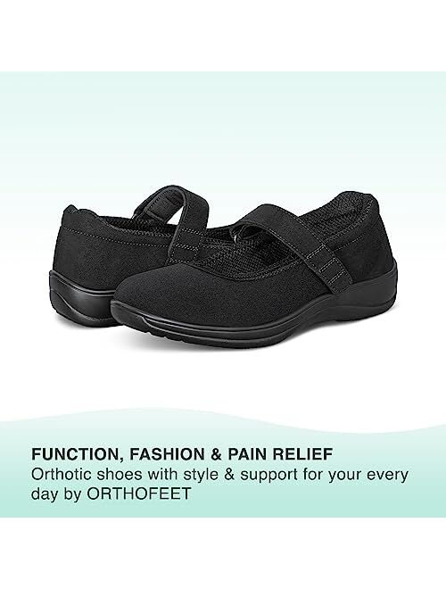 Orthofeet Proven Bunions, Foot Pain Relief. Extended Widths. Orthopedic Diabetic Arch Support Women's Mary Jane Shoes Springfield
