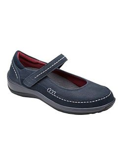 Proven Heel and Foot Pain Relief. Extended Widths. Orthopedic Bunions Diabetic Women's Leather Mary Jane Shoes, Athens