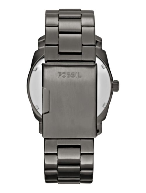 Fossil Men's Machine Gray Tone Stainless Steel Bracelet Watch 42mm FS4774