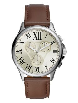 Men's Chronograph Monty Brown Leather Strap Watch 42mm