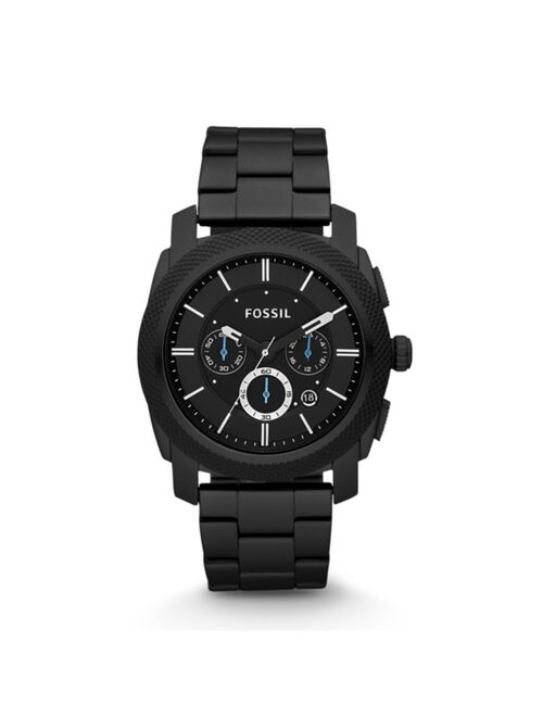 Fossil Machine Chronograph Black Stainless Steel Watch 45mm