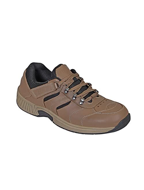 Orthofeet Proven Plantar Fasciitis and Foot Pain Relief. Extended Widths. Best Orthopedic Diabetic Men's Walking Shoes Shreveport Brown