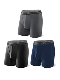 Men's 3 Pack Underwear Ultra Soft Comfy Breathable Bamboo Rayon Basic Boxer Briefs