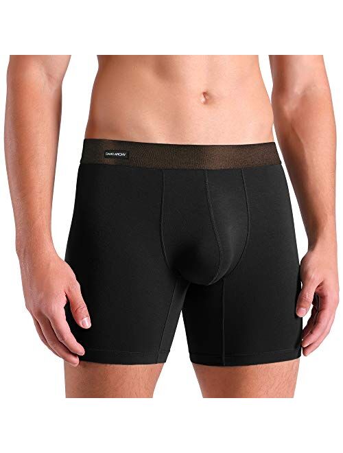 DAVID ARCHY Men's 3 Pack Underwear Ultra Soft Comfy Breathable Bamboo Rayon Basic Boxer Briefs
