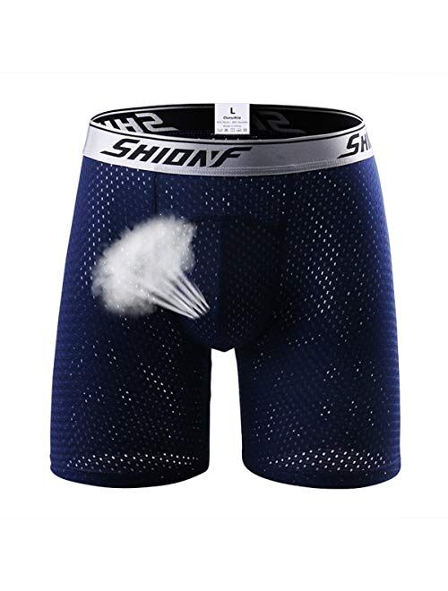 Ouruikia Men's Underwear Sports Boxer Briefs Quick Dry Athletic Performance Boxer Briefs Workouts Underwear