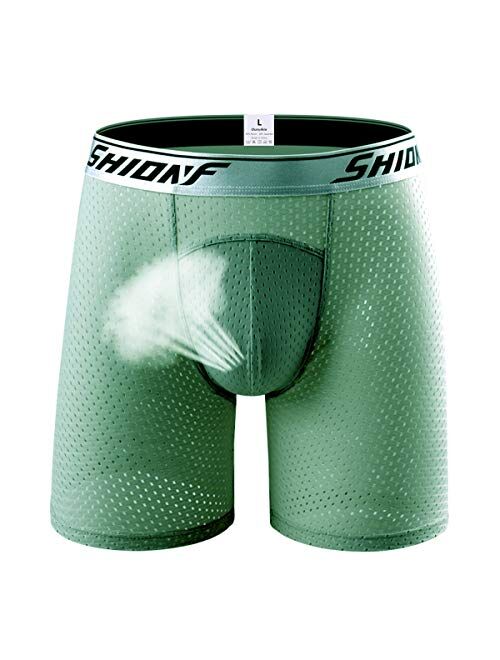 Ouruikia Men's Underwear Sports Boxer Briefs Quick Dry Athletic Performance Boxer Briefs Workouts Underwear