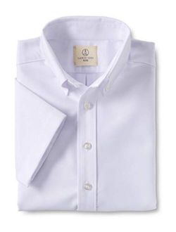 Boys Short Sleeve Oxford Dress Shirt