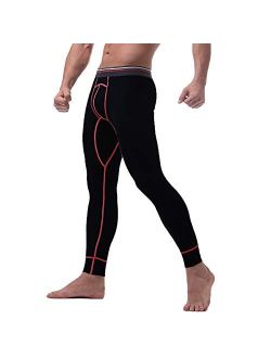 Men's Thermal Underwear Thermal Bottoms Cotton Thermal Pants Base Layer Bottoms Warm Long Johns Pants