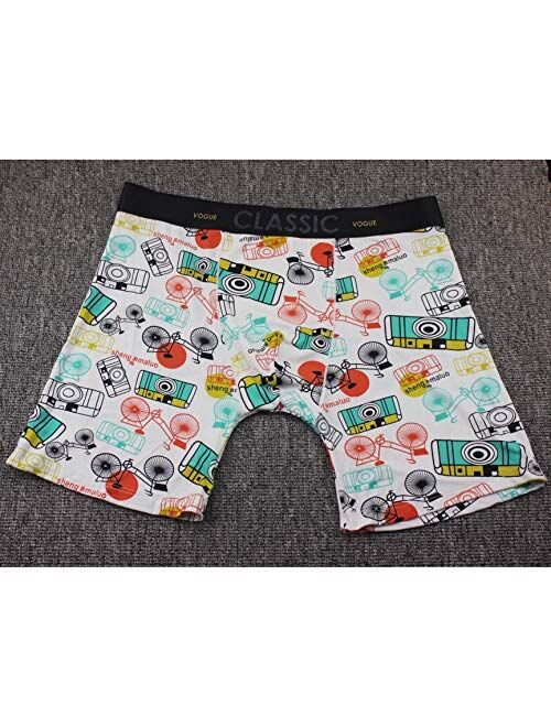 Ouruikia 3 Pack Men's Boxer Briefs Multi Pattern Underwear Comfortable Boxers