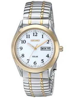Men's SNE062 Two-Tone Solar White Dial Watch