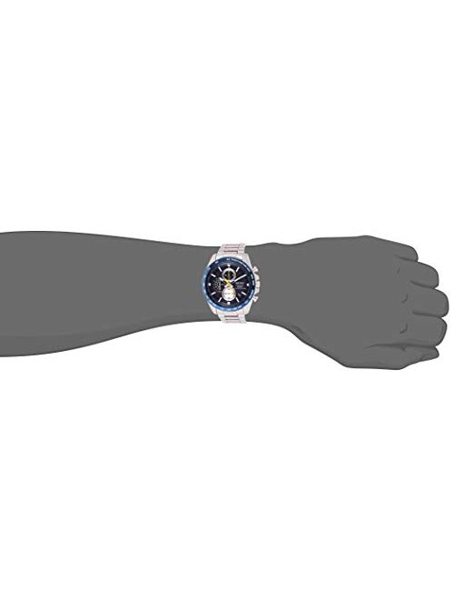 Seiko Men's 44mm Steel Bracelet & Case Hardlex Crystal Quartz Blue Dial Analog Watch SSB259P1