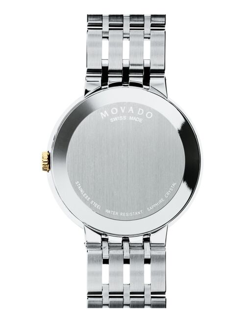 Movado Men's Swiss Esperanza Two-Tone PVD Stainless Steel Bracelet Watch 39mm 0607058